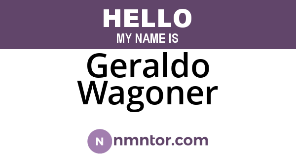Geraldo Wagoner