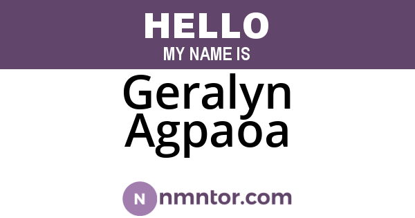 Geralyn Agpaoa
