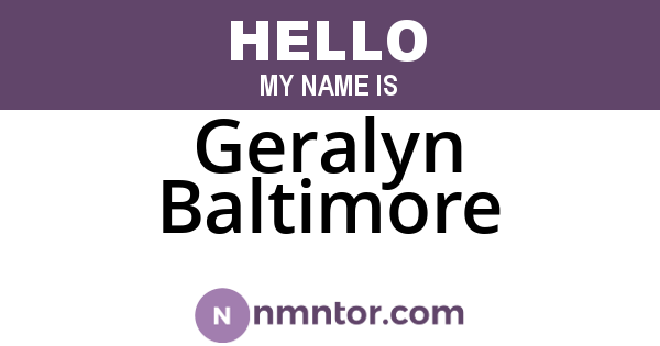 Geralyn Baltimore