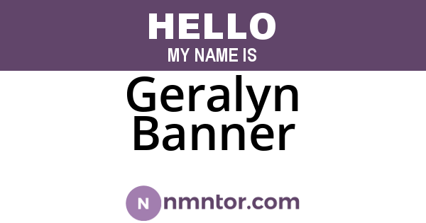 Geralyn Banner