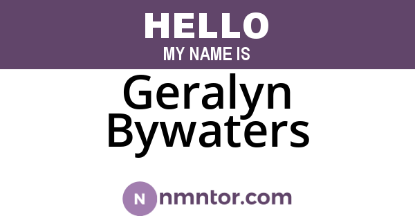 Geralyn Bywaters