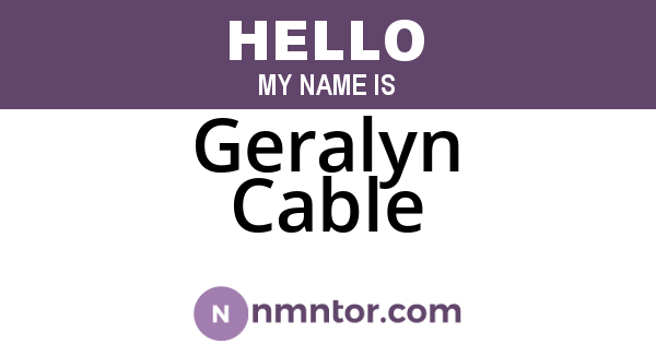 Geralyn Cable