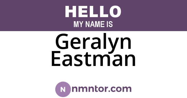 Geralyn Eastman
