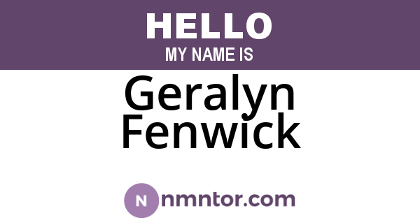 Geralyn Fenwick