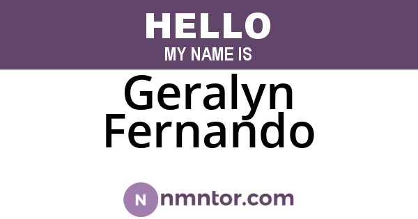 Geralyn Fernando