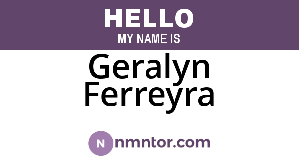 Geralyn Ferreyra
