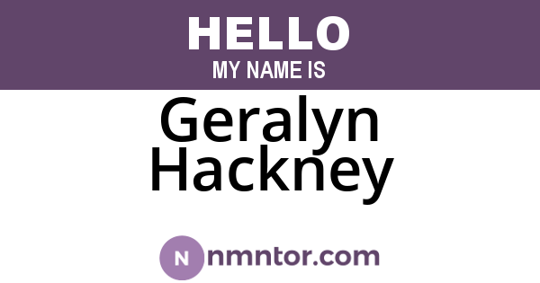 Geralyn Hackney