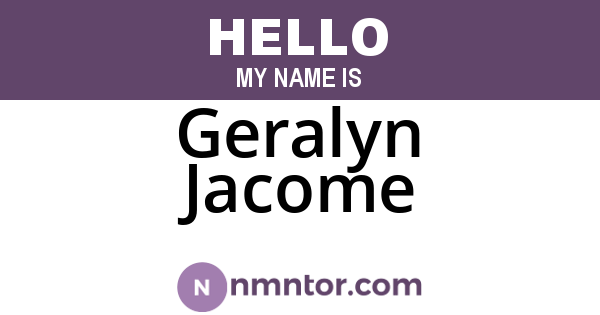 Geralyn Jacome
