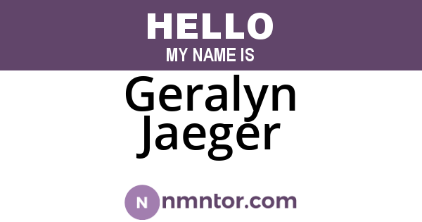 Geralyn Jaeger
