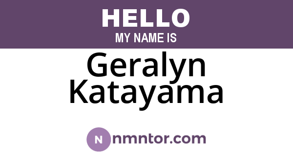 Geralyn Katayama