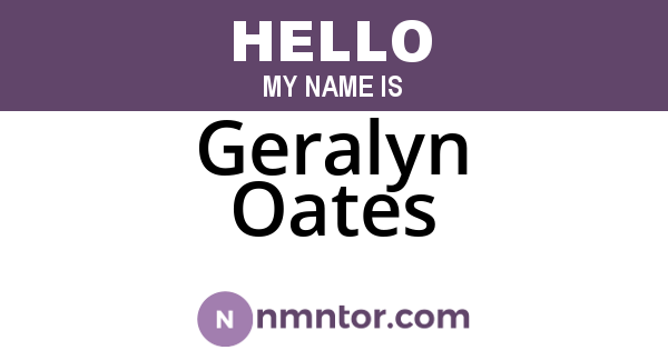 Geralyn Oates