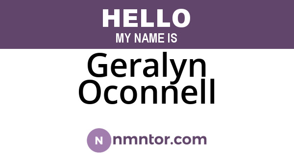 Geralyn Oconnell
