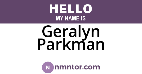 Geralyn Parkman