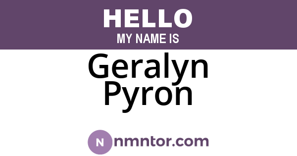 Geralyn Pyron
