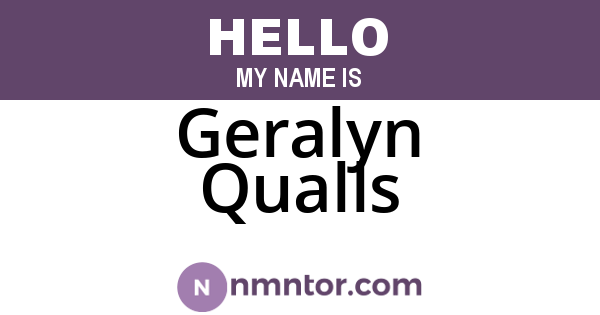 Geralyn Qualls