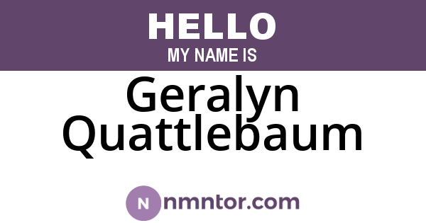 Geralyn Quattlebaum