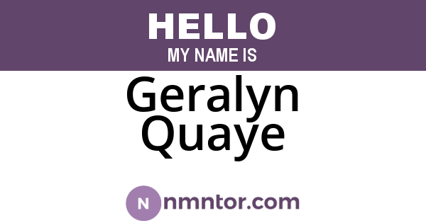 Geralyn Quaye