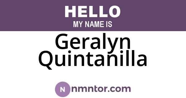 Geralyn Quintanilla