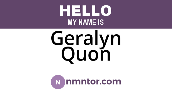Geralyn Quon