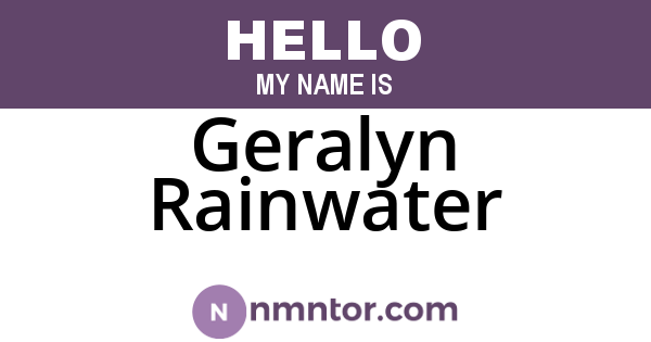 Geralyn Rainwater