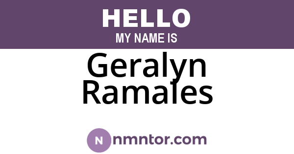 Geralyn Ramales