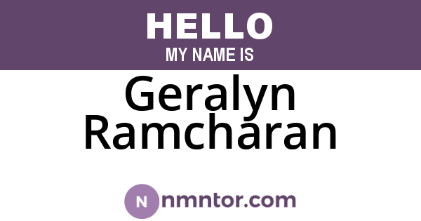 Geralyn Ramcharan