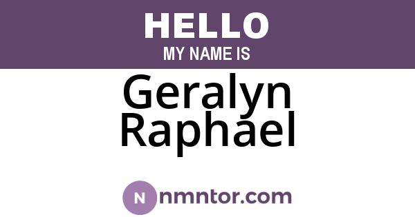 Geralyn Raphael