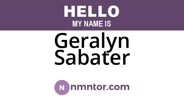 Geralyn Sabater