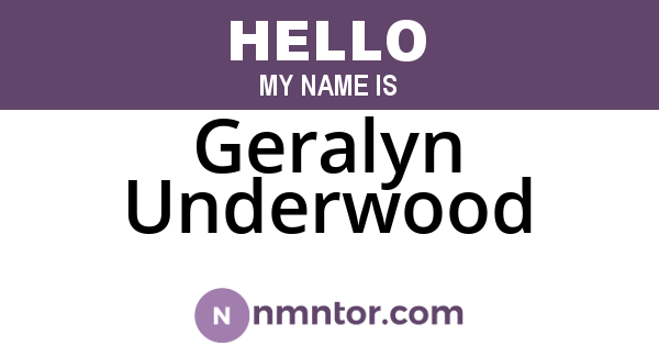 Geralyn Underwood