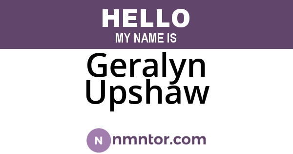 Geralyn Upshaw