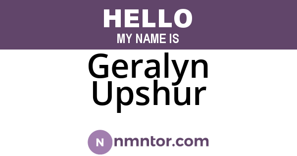Geralyn Upshur