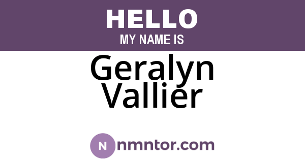 Geralyn Vallier
