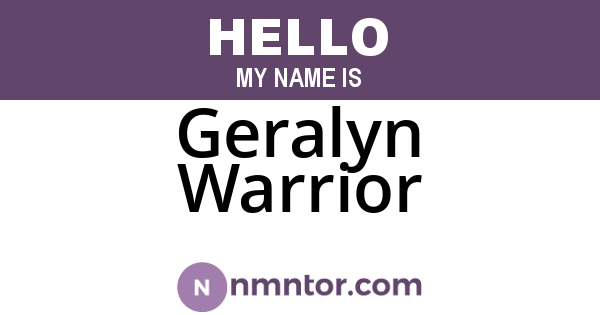 Geralyn Warrior