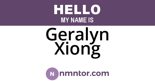 Geralyn Xiong