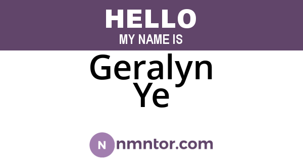 Geralyn Ye