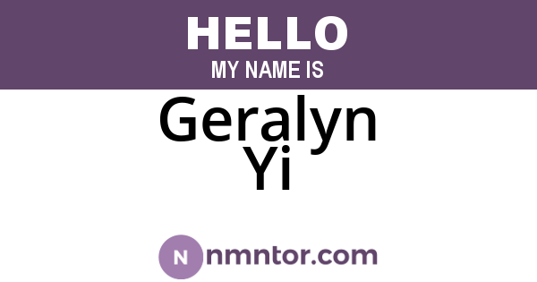 Geralyn Yi