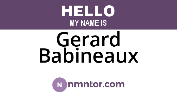 Gerard Babineaux