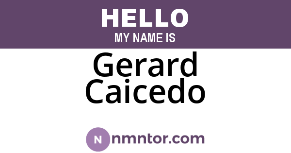 Gerard Caicedo
