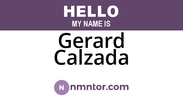 Gerard Calzada