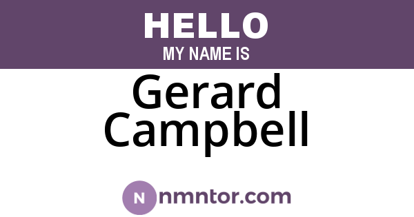 Gerard Campbell