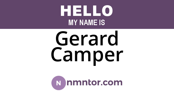 Gerard Camper