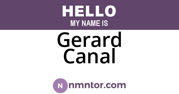 Gerard Canal