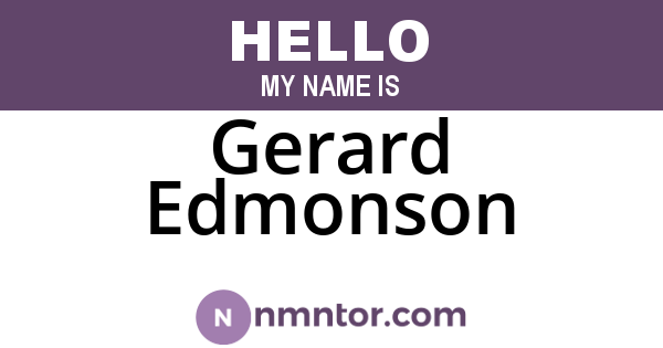 Gerard Edmonson