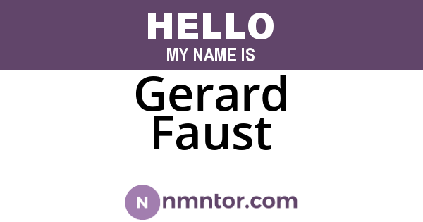 Gerard Faust