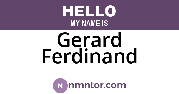 Gerard Ferdinand
