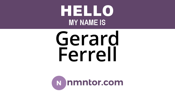 Gerard Ferrell