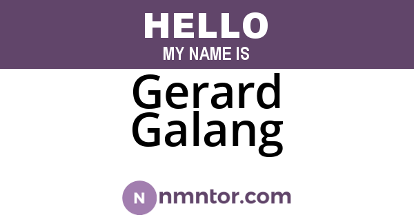 Gerard Galang