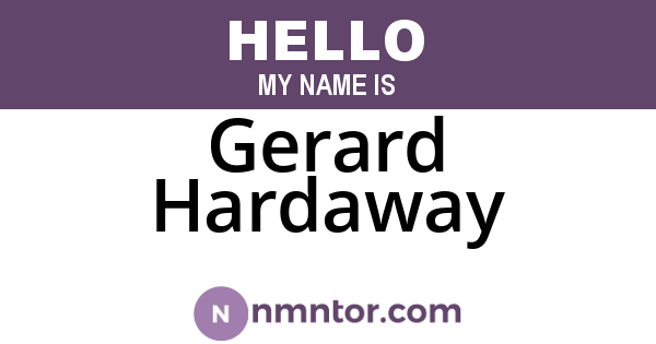 Gerard Hardaway