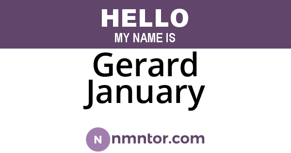 Gerard January