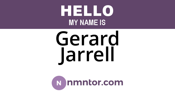 Gerard Jarrell